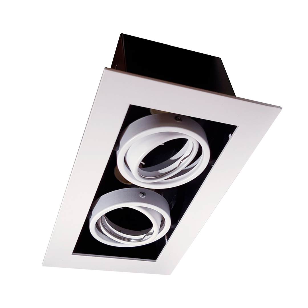 FOCO EMPOTRADO PARA GU10 PUZZLE DOBLE BLANCO Led Center