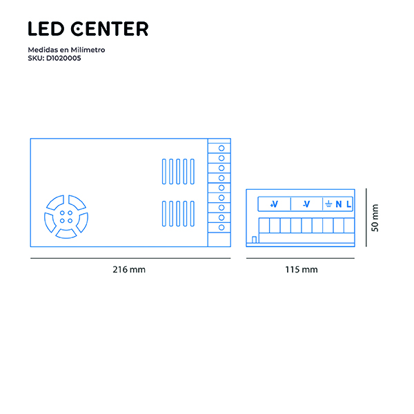 FUENTE DE PODER 12V 350W PARA INTERIOR Led Center