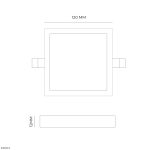 PANEL SLIM CUADRADO EMPOTRADO 6W 3000K / 4000K / 5500K - Imagen 3