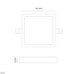 PANEL SLIM CUADRADO EMPOTRADO 12W 3000K / 4000K / 5500K - Imagen 3