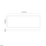 PANEL CIELO MODULAR 1.212X603 72W 3000K / 4300K / 6000K BORDE BLANCO - Imagen 3