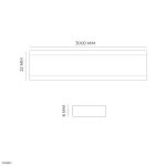PERFIL DE ALUMINIO RECTANGULAR EMPOTRADO PARA INTERIOR - Imagen 3