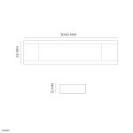 PERFIL DE ALUMINIO RECTANGULAR EMPOTRADO PARA INTERIOR - Imagen 3
