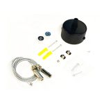 SET PARA COLGAR LUMINARIA LINEAL BASE COLOR NEGRO