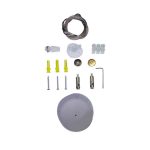 SET PARA COLGAR LUMINARIA LINEAL BASE COLOR GRIS