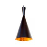 LÁMPARA COLGANTE TD NEGRO DORADO