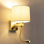 LÁMPARA A MURO LARGEX 1XE27 Y LED INTEGRADO 1W - Imagen 2