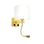 LÁMPARA A MURO LARGEX 1XE27 Y LED INTEGRADO 1W