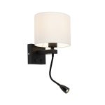 LÁMPARA A MURO LARGEX 1XE27 Y LED 1W