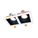 FOCO EMPOTRADO PARA GU10 DOBLE BLANCO