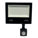 FOCO PROYECTOR DE ÁREA LED 50W 3000K CON SENSOR