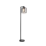 LÁMPARA DE PIE AWARE 1XE27 METAL NEGRO Y VIDRIO