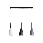 LUMINARIA COLGANTE TRIO TIPO CONO HORIZONTAL BANEAUZ 3XE27