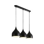 LUMINARIA COLGANTE TRIO TIPO HORIZONTAL BOWL BLACK 3XE27