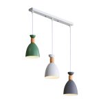 LUMINARIA COLGANTE TRIO TIPO  HORIZONTAL BOWL COLORS 3XE27