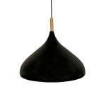 LUMINARIA COLGANTE PLATE BLACK 1XE27