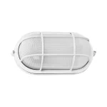 TORTUGA OVALADA CON REJILLA BLANCA ROSCA E27 IP65