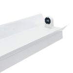 CANOA SIMPLE CON ALETAS PARA TUBO T8 120 CMS