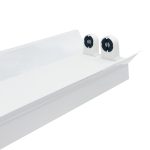 CANOA DOBLE CON ALETAS PARA 2 TUBOS T8 60 CMS