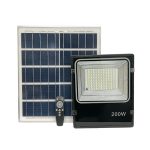PROYECTOR DE ÁREA LED SOLAR 200W 6.500°K SENSOR DE LUZ