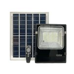 PROYECTOR DE ÁREA LED SOLAR 100W 6.500°K SENSOR DE LUZ