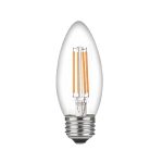 AMPOLLETA LED E27 TIPO VELA LFILAMENTO 4W 2.700ºK