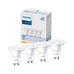PACK 4 DE DICROICAS GU10 LED PHILIPS 3,8W 2.700°K (929002057397)