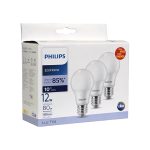 PACK TRIPLE DE AMPOLLETAS E27 LED PHILIPS 12W 6.500°K (929001955012)
