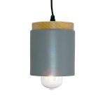 LÁMPARA COLGANTE E27 GRIS