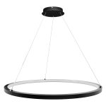 LUMINARIA COLGANTE TIPO ARO LED 36W 3.000ºK NEGRO