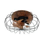 WOOD FAN E27X4, MAX 20W, DIMENSIONES 53X22 CMS