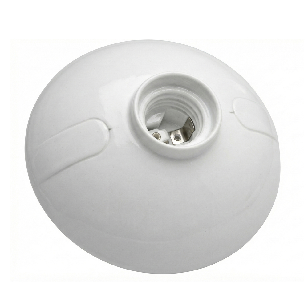 BASE REDONDA PARA AMPOLLETA E27 BLANCO