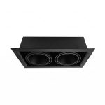 PORTA AR111 EMPOTRADO TIPO PUZZLE DOBLE NEGRO