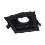 FOCO CUADRADO RETRAIDO NEGRO SIMPLE 1XGU10
