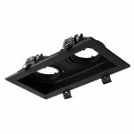 FOCO CUADRADO RETRAIDO NEGRO DOBLE 2XGU10